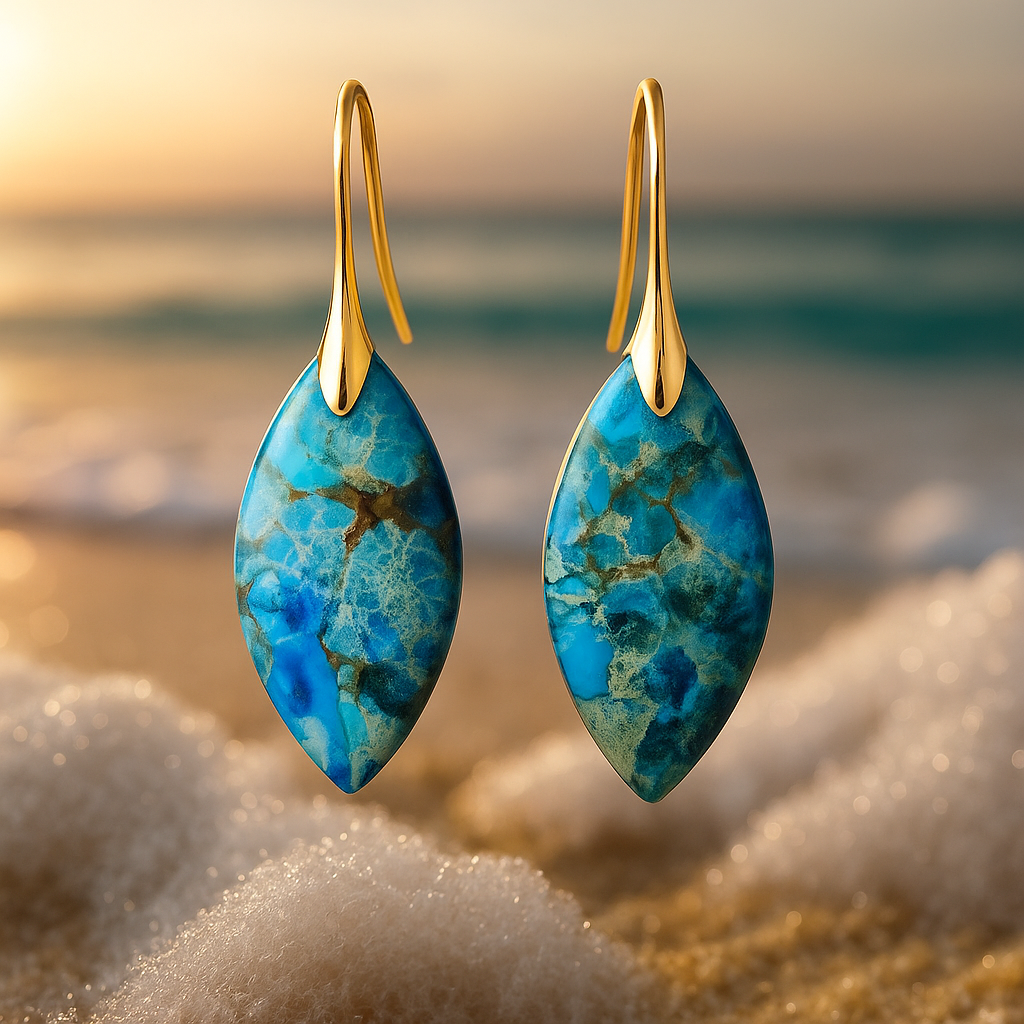 Avelina – Elegant Sea Blue Earrings