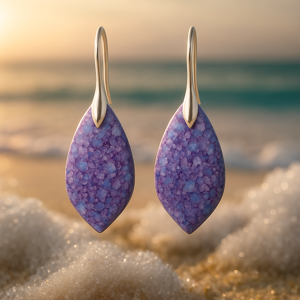 Mirelda – Purple Pearl Earrings
