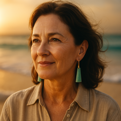 Eliora – Emerald Green Aqua Earrings