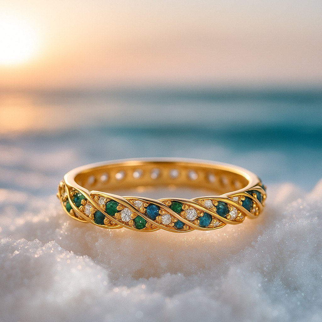 Star | Ocean Breeze Ring in 925 Silver with Quartz